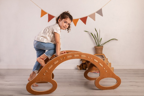 Balancin Montessori Hamaca Trepador De Madera Infantil Niños