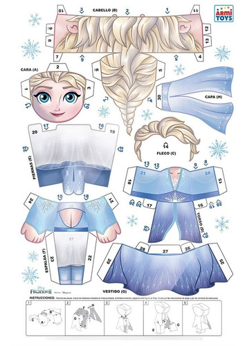 Frozen 2, Rompecabezas Armables, Kit 4 Piezas, 3 D