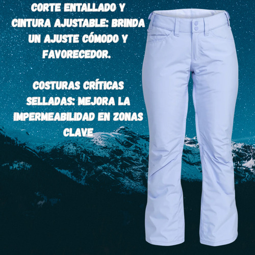 Pantalón De Nieve Roxy Snowboard Térmico Impermeable Mujer M