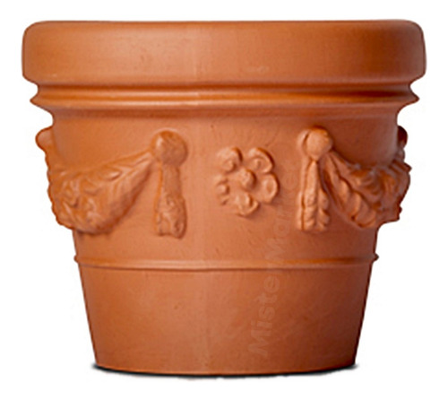 Maceta Festoneada N°16 Terracota Barro Deco Jardin Blum Ct