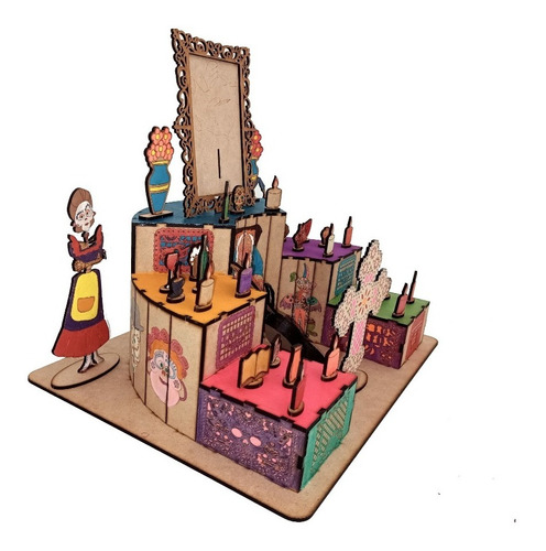 Rompecabezas 3d Madera Altar Ofrenda De Muertos Coco