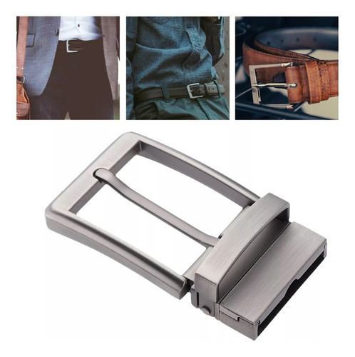 Hebilla De Cinturón Metal Rectangular Reversible Para