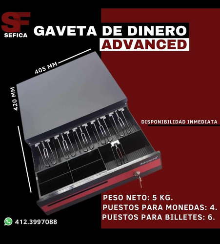 Gaveta Porta Dinero Advanced Cd 550 