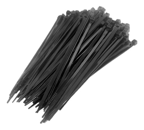 Imagen 3 de 5 de 400 Amarra Plastica 2.5 X 100mm Brida Abrazadera Nylon Negro