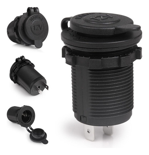 Ch Tomada 12v 24v Plug Acendedor Fêmea Cigarro Moto Carro +