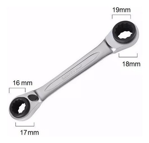 Llave Ratchet Bahco S4rm 4 Medidas 16-17-18-19mm Reversible