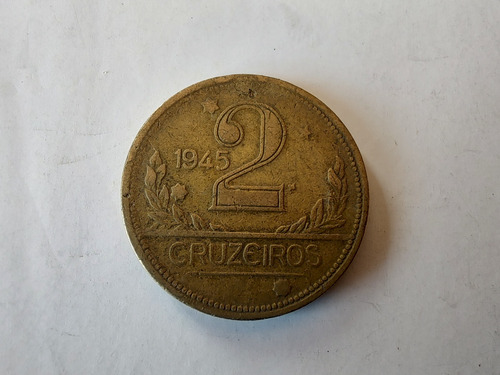 Moneda Brasil 2 Cruzeiros 1945 Mapa De Brasil (x1160-1164 