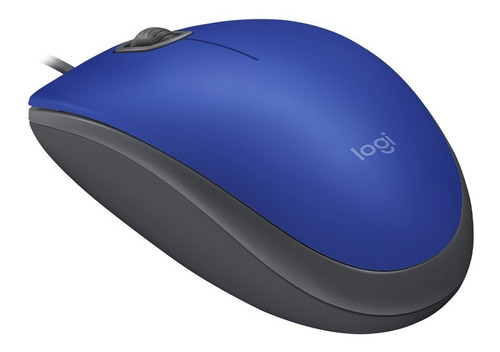 Mouse óptico silencioso ambidestro Logitech Silent M110, cor web, azul