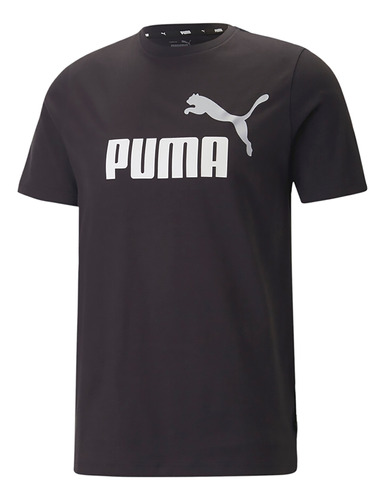 Camiseta Puma  Ess+ 2 Col Logo Tee  Hombre - Negro