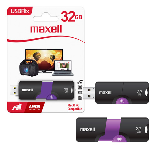 Pendrive Usb 32gb Maxell Flix Compatible Mac Windows Multius