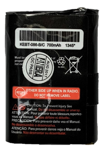 Bateria Recargable Para Radio Motorola 3.6 V 700 Mah 3 Aaa