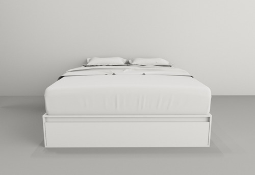 Imagen 4 de 10 de Box De Cama Con Cajonera + Zapatero Base Somier 1,60m Blanco
