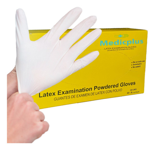 Guantes De Latex Medicplus Caja X 100 Und