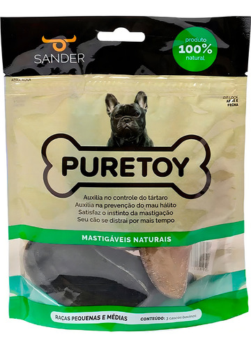 Casco Bovino Puretoy - Pacote Com 3 Unidades Cor Natural