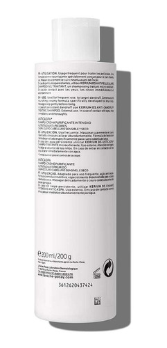 Imagen 5 de 6 de Shampoo Para Caspa Seca Kerium La Roche Posay 200ml