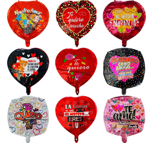 50 Globos Metálicos San Valentin, Amor Y Amistad, San Valent