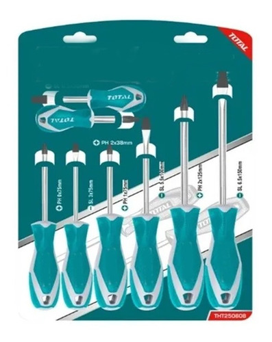 Set De 8 Destornilladores Total Tht250608 Industrial