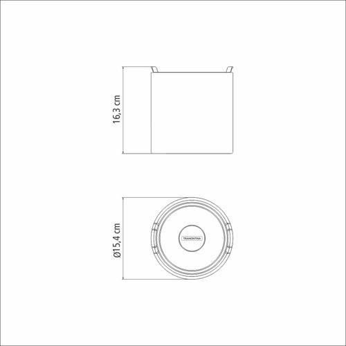 Pote Tramontina Cucina Aço Inox Para Mantimentos 14cm 2,3l Cor Branco
