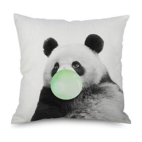 Tirar Funda De Almohada 18 X 18 Panda Linda Que Sopla B...