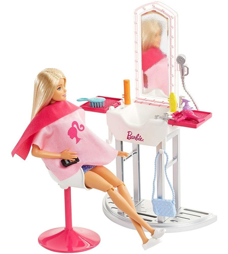 Barbie - Muñeca Y Muebles Dvx51-fjb36