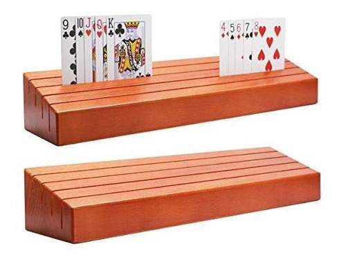 Juego De Cartas Para Niño Wooden Playing Card Holder Set Of 