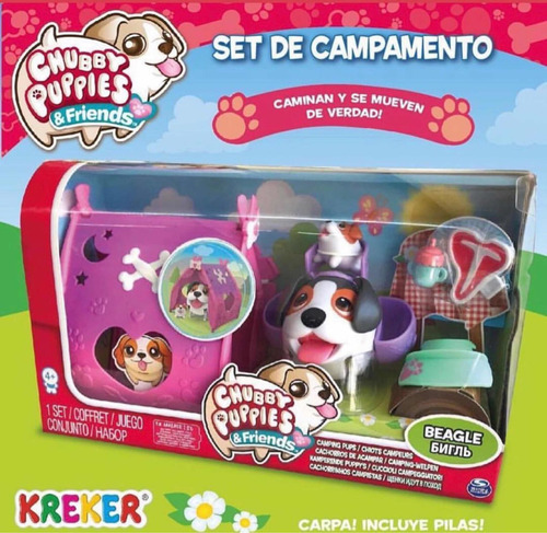 Espectacular Set De Campamento De Perritos Que Caminan 