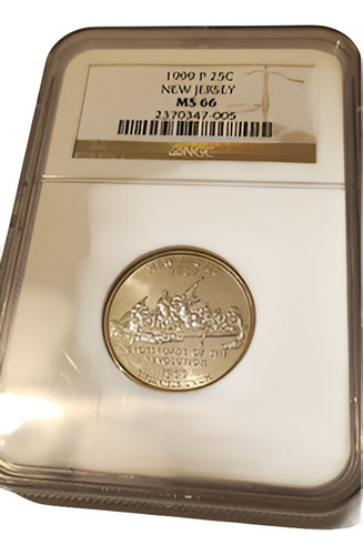Moeda De 25 Centavos De Dólar Graduada N G C M S 66 (Usado)
