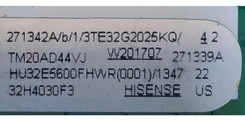 Main Fuente Hisense 271342 Rsag7.820.10093/roh 32h4030f3 (Usado)