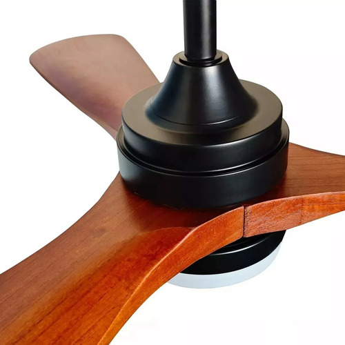 Ventilador Abanico Techo Con Control Remoto Y Luz Inverso 1.06 M Negro Nogal Madera 3