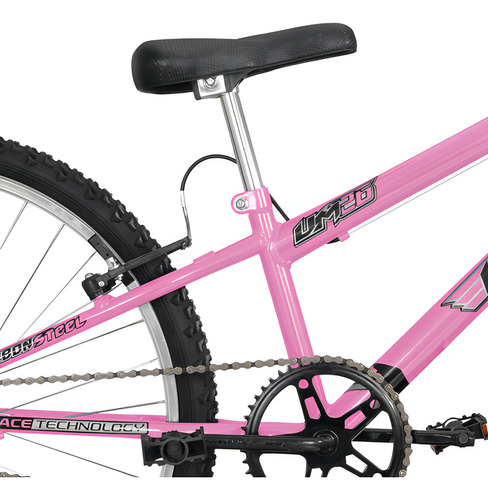 Bicicleta Aro 26 Feminina Resistente Rebaixada Sem Marcha Cor Rosa Bebê