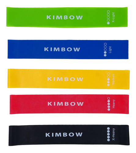 Set De 5 Mini Bandas Elásticas De Resistencia Kimbow