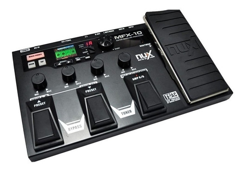 Pedalera Multiefecto Nux Mfx-10 + Pedal Expresion Guitarra