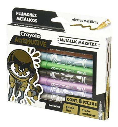 Crayola Plumones Metalicos 8 Colores Diseño¡¡¡¡