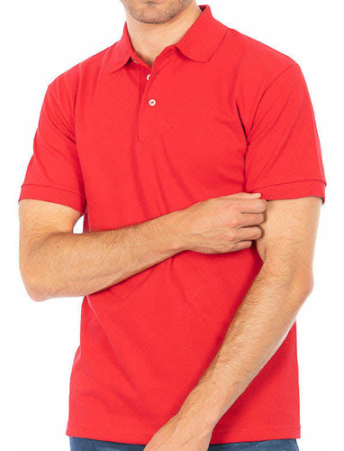 Playera Polo De Caballero Color Rojo