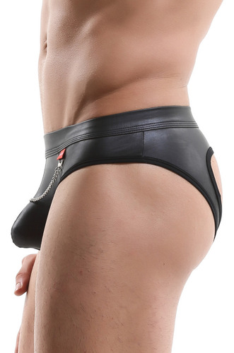 Calzoncillos De Hombre Con Cadena De Piel Lacada De Imitació