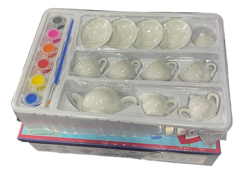 Juego De Tazas Para Pintar - Set De Té Para Niñas 15 Piezas