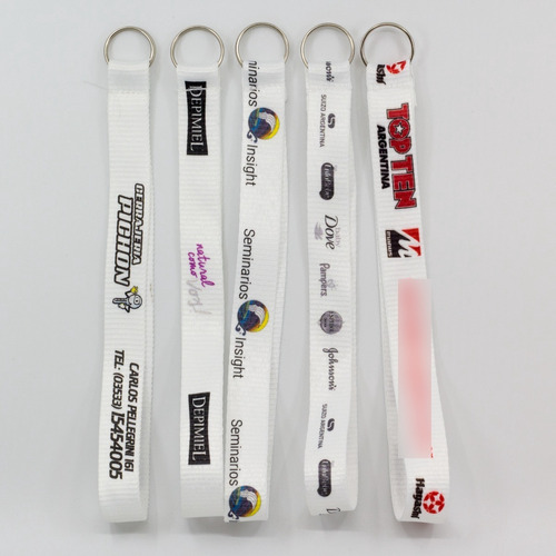 Imagen 4 de 10 de Cintas Llaveros Con Logo Full Color Argolla 45cm Pack 200u