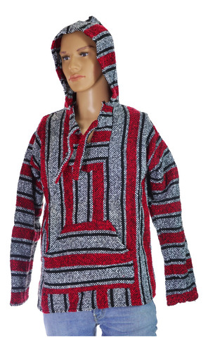 Sudadera De Jerga Artesanal Capucha Poncho Unisex