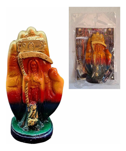 Santa Muerte Figura Amuleto Mano De Proteccion Con Oración 