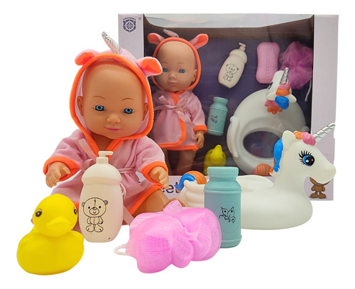 Bebote Con Bata De Unicornio Baby Doll - Okidoki.