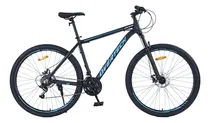 Comprar Bicicleta Mtb Overtech Q6 R29 Aluminio , 21v Con Shimano , Freno A Disco, Con Suspensión , Color Negro\u002Fazul\u002Fazul, Tamaño Del Cuadro M