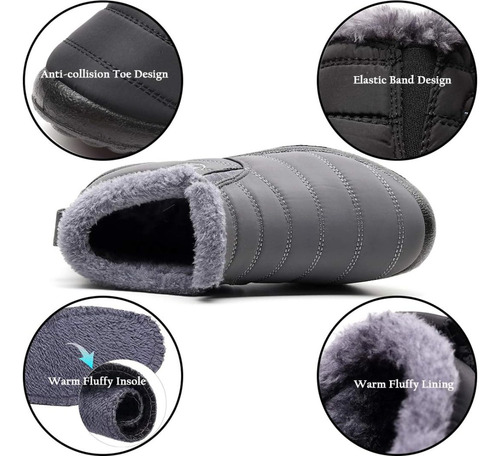 Botas De Nieve Abrigadas, Impermeables Y Cómodas Para Mujer