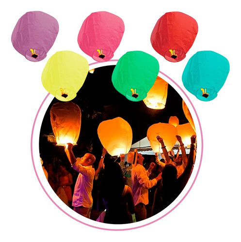 Globos De Cantoya Sky Lantern // Pack X 4 Unidades