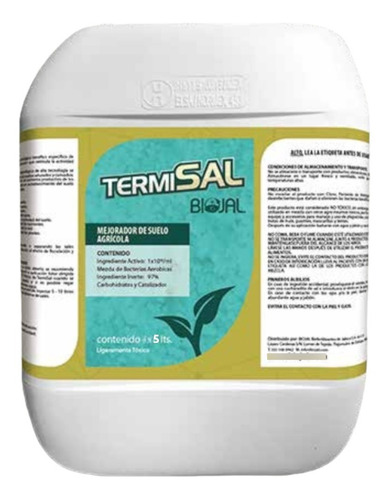 Mejorador Corrector Suelos Orgánico 5 Lt