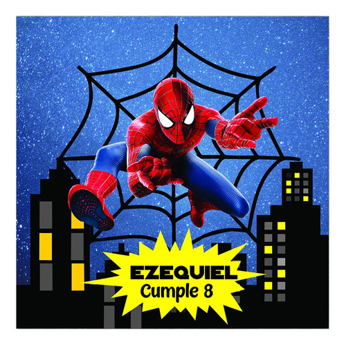  Banner Imprimible Spiderman 1x1 Mt. Personalizado