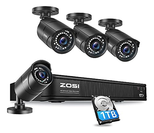 Zosi 1080p H.265+ Poe Sistema De Cámara De Seguridad Para El
