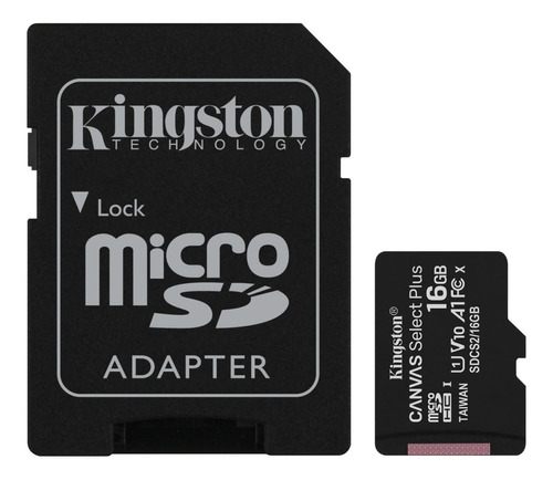 Tarjeta Microsd Kingston Canvas Select Plus 16gb