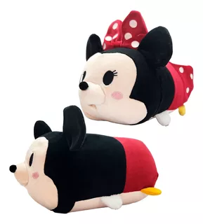 Tsum Tsum Mickey Minnie Peluche 27 Cm Combo Original Disney