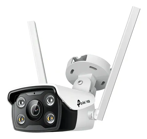 TP-Link, câmera WiFi Bullet externa colorida de 4 MP, cor branca ...