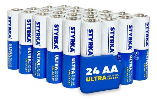 Pilas Baterías Alcalinas Aa Paquete De 24 Piezas STYRKA - Baterias desechables de súper alto rendimiento para cualquier dispositivo